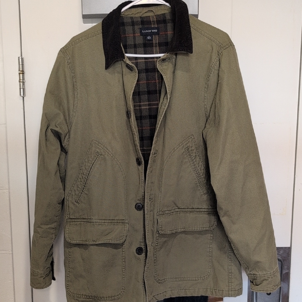 Lands' End Khaki Men's Military Jacket